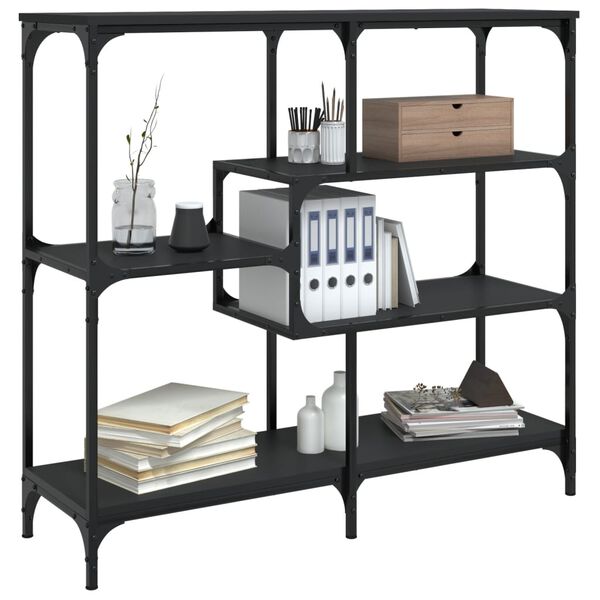 vidaXL Table console noir 103x32x95 cm bois d'ing&eacute;nierie