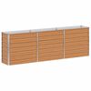 vidaXL Jardini&egrave;re sur&eacute;lev&eacute;e Marron Clair 240 x 40 x 77 cm