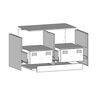 vidaXL Meubles TV 2 pcs rose 67x39x44 cm acier