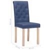 vidaXL Chaises &agrave; manger lot de 6 bleu tissu