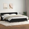 vidaXL Sommier &agrave; lattes de lit avec matelas noir 180x210 cm velours