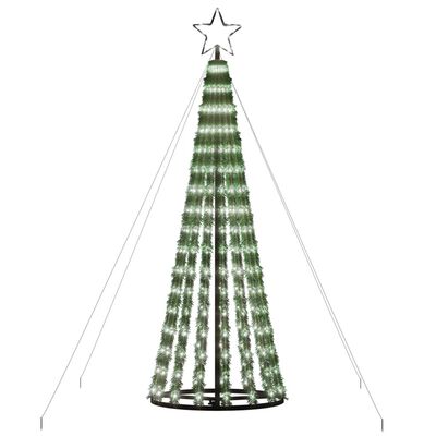 vidaXL Arbre de Noël lumineux conique 275 LED blanc froid 180 cm