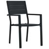 vidaXL Ensemble de salle &agrave; manger pour jardin 5 pcs Noir