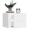 vidaXL Tables de chevet murales 2 pcs blanc 45x30x35 cm