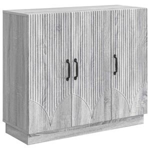 vidaXL Buffet Sonoma gris 89 x 34,5 x 77 cm Bois d'ing&eacute;nierie