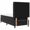 vidaXL Lit &agrave; ressorts avec matelas Noir 90 x 190 cm Velours