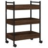 vidaXL Chariot de cuisine ch&ecirc;ne marron 50x30x70 cm bois d'ing&eacute;nierie