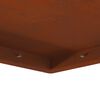 vidaXL Braise Marron 80 x 80 x 40 cm Acier patin&eacute;
