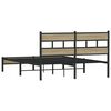 vidaXL Cadre de lit sans matelas ch&ecirc;ne sonoma 137x190 cm