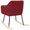 vidaXL Chaise &agrave; bascule Rouge bordeaux Tissu