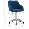 vidaXL Chaises pivotantes &agrave; manger lot de 6 bleu tissu