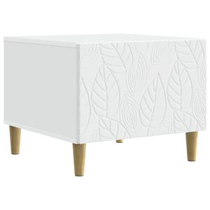 vidaXL Table basse Blanc 50 x 49 x 40 cm Bois d'ing&eacute;nierie