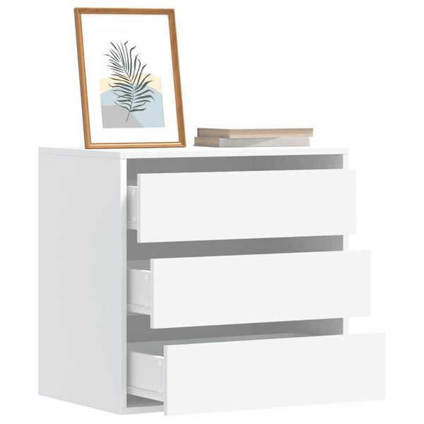 vidaXL Commode d'angle blanc 60x41x58 cm bois d'ing&eacute;nierie