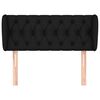 vidaXL T&ecirc;te de lit avec oreilles Noir 93x23x78/88 cm Tissu
