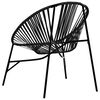 vidaXL Chaise &oelig;uf de jardin noir r&eacute;sine tress&eacute;e