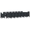 vidaXL Ensemble de salle &agrave; manger de jardin avec coussins 17 pc PP