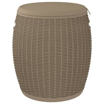 vidaXL Boîte de rangement de jardin 4 en 1 marron clair polypropylène