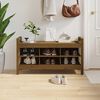 vidaXL Banc d'entr&eacute;e Marron miel 110x40x60 cm Bois de pin massif