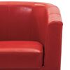 vidaXL Chaise cabriolet avec repose-pied Rouge Similicuir