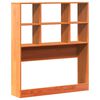 vidaXL T&ecirc;te de lit avec rangement cire marron 100cm bois massif de pin