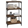 vidaXL Biblioth&egrave;que Ch&ecirc;ne brun 60x33x100 cm Bois d'ing&eacute;nierie et acier