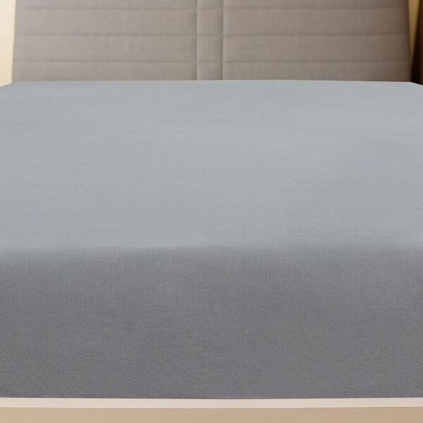 vidaXL Drap-housse Jersey Gris 100x200 cm Coton