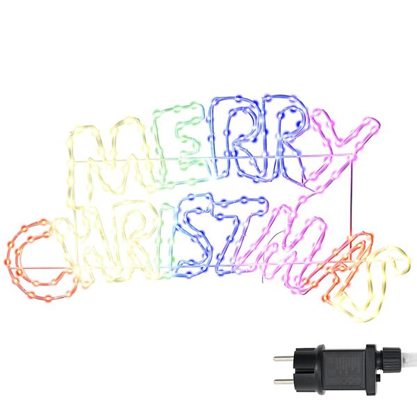 vidaXL Panneau de Noël avec 240 LED Multicolore 100 x 50 cm PVC