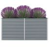 vidaXL Jardini&egrave;re 160 x 80 x 77 cm Gris Acier galvanis&eacute;