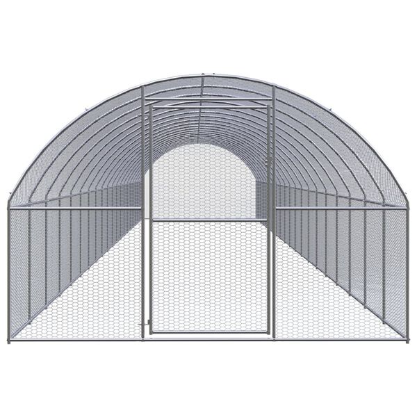 vidaXL Poulailler d'ext&eacute;rieur 3x20x2 m Acier galvanis&eacute;
