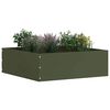 vidaXL Bordure de Pelouse Vert olive 40 x 40 x 13 cm Acier