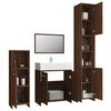 vidaXL Ensemble de meubles de salle de bain 4 pcs Ch&ecirc;ne marron