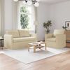 vidaXL Canap&eacute; 140cm 2 pcs Cr&egrave;me M&eacute;tал