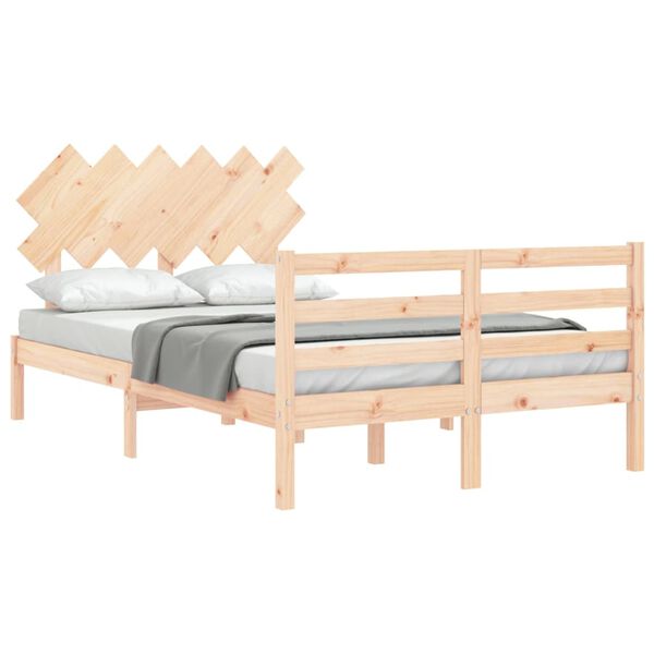 vidaXL Cadre de lit sans matelas 120x200 cm bois massif