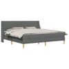 vidaXL Cadre de lit avec matelas Gris fonc&eacute; 180 x 200 cm tissu