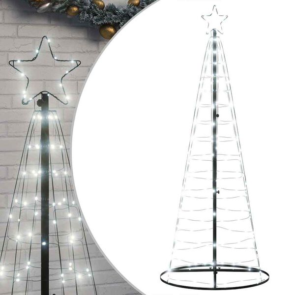vidaXL Sapin de No&euml;l &agrave; LED 200 LED blanc froid 180 cm