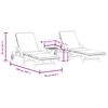 vidaXL Chaises longues lot de 2 avec table bois massif d'acacia