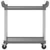 vidaXL Chariot &agrave; 2 niveaux gris 99x50x97 cm aluminium