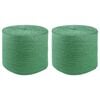 vidaXL Corde en Jute 2 pcs Vert Jute 100% Tossa