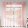 vidaXL Rideaux en voile avec passe-tringles 2 pcs rose