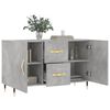 vidaXL Buffet gris béton 100x36x60 cm bois d'ingénierie