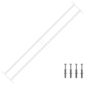 vidaXL Grille de s&eacute;curit&eacute; pour fen&ecirc;tres avec 2 barres transversales