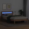 vidaXL Cadre de lit avec t&ecirc;te de lit Marron 90 x 200 cm Pin massif