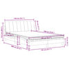 vidaXL Lit avec matelas Hanko gris fonc&eacute; 140x190 cm velours