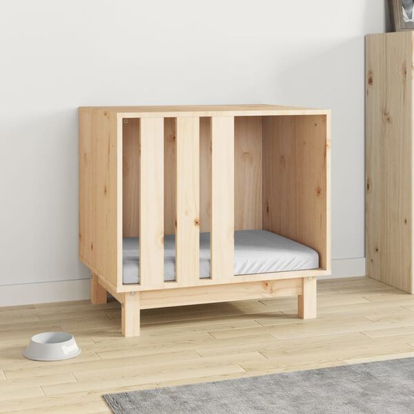 vidaXL Niche pour chien 60x45x57 cm Bois de pin massif