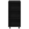 vidaXL Armoire de rangement avec roue Ch&ecirc;ne noir 60 x 35 x 75 cm