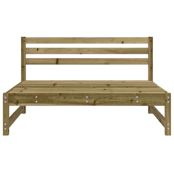 vidaXL Canap&eacute;s centraux de jardin 2 pcs 120x80 cm bois de pin impr&eacute;gn&eacute;