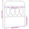 vidaXL T&ecirc;te de lit m&eacute;tal noir 80 cm