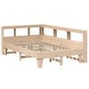vidaXL Lit biblioth&egrave;que sans matelas 135x190 cm bois de pin massif