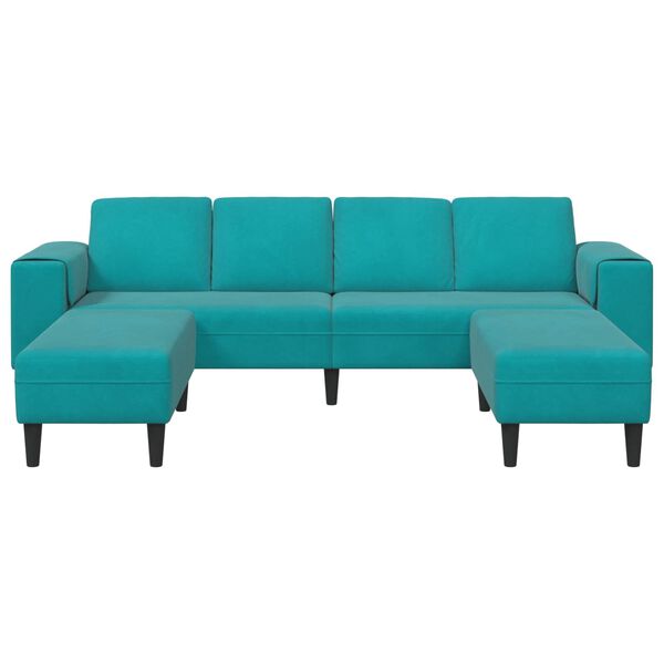 vidaXL Canap&eacute; de salon 3 pcs Turquoise