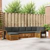 vidaXL Ensemble de canap&eacute; d'angle 7 pcs Naturel et Anthracite